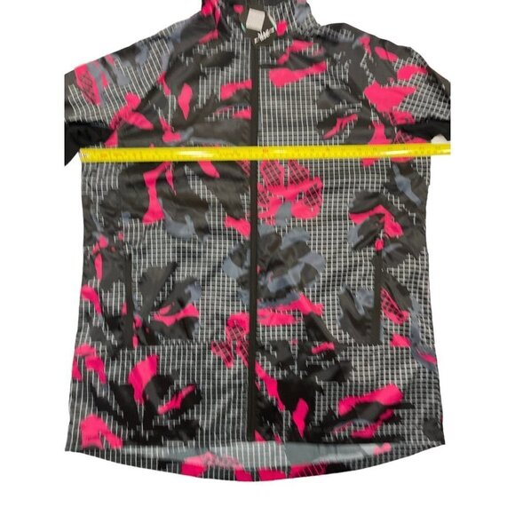 NWT Rise by LuLaRoe Determined Athletic Zip Jacket Medium Black Pink Hi-Low Vent - Picture 13 of 16